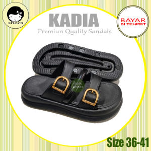 Noni Shoes - Kadia 521 36-41 Sandal Selop Tebal Wedges Wanita Gesper Ban 2