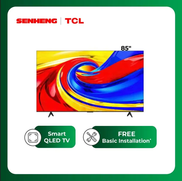 TCL 55" - 85" Premium T6D QLED TV Smart QLED TV Free Basic Installation