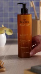 NUXE Ultra Rich Cleansing Gel Face & Body Wash with Honey & Sunflower Rêve de Miel Gentle Shower Gel Moisturizing Daily Cleanser for Dry Sensitive Skin 13.5 fl oz
