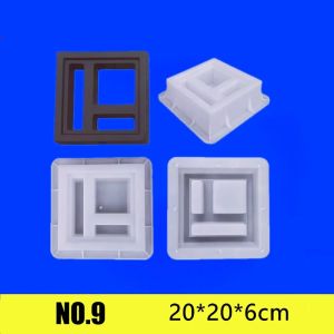PARKOUR 20206cm Hollow Brick Mold Plastic Square Wall Brick Mould Garden Building Furnish Anti-Slip Cement Antique Brick Mold Cement Antique Window