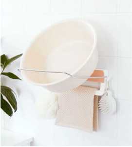 Wall Mounted Washbasin Stand Bathroom Free Punch/Bilik Air Gantung Besen Basuh/壁挂式脸盆架浴室免打孔