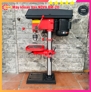 Máy khoan bàn NOVA BM-20 - Công suất lớn 1100W - Đầu kẹp 20mm - Thợ Săn Máy Ngon