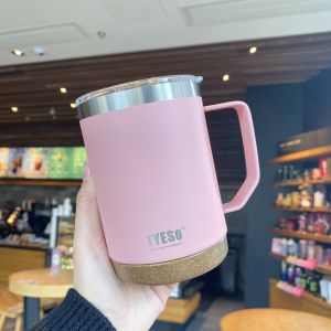New Arrival Tyeso Oak Cork Sole Cup Tumbler 304 Stainless Steel Office Cup Thermos Cup Mark Cup