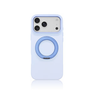 For iPhone 18 Pro Max Case Skin-friendly Liquid Silicone 360°rotate stand Protective Phone Back Cover For Magsafe Shell