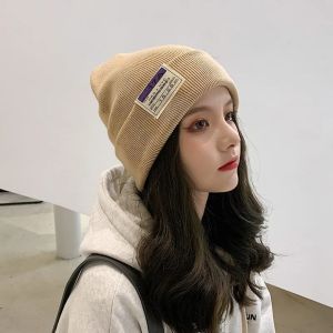 COOLSOOL Đàn hồi Mũ Dệt Màu trơn Ấm áp Mũ chui đầu Thời trang Quà Tặng Mũ đan móc Dành cho thu đông