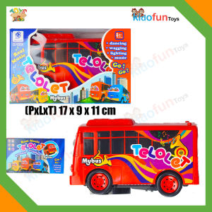 Mainan Anak Dancing Bus Tayo Telolet Basuri ada Musik & Lampu LED Mobil Bump n Go