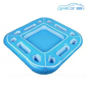 Inflatable Card Game Table with Food and Beverage Holders for Hot Tub and Beach Summer Gatherings