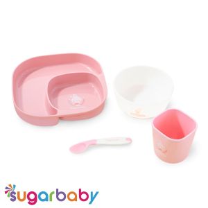Sugar Baby Premium Feeding Set 4in1 Seperangkat Alat Makan Cocok untuk Kado Hadiah Hampers Giftset