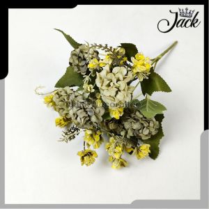 Bunga Pom - Pom Panca Warna Cabang 6 Bunga Anyelir Mini Hydrangea - bunga Imitasi kain artificial untuk dekorasi pelaminan atau dekorasi wedding dekorasi cafe dekorasi rumah dan dekorasi kamar Import premium termurah artifisial palsu kain