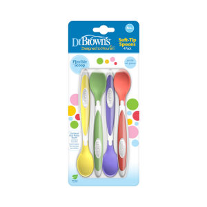 Dr. Browns Spoon Soft-Tip  4-Pack (Yellow Green Blue Red)
