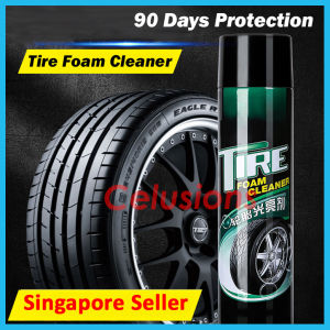 【SG Seller】⭐Tire Cleaner Foam Spray⭐ Tyre Cleaning Restore Black Shine Gloss Coating UV Aging Protection Car Motorcycle
