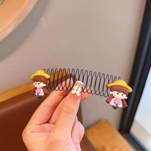 Sirkam Rambut Anak Lucu Karakter Kartun Sisir Rambut Poni Tarik Pull Comb Hair Hoop Korea Fashion Aksesoris Rambut