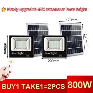 ⚡ OOKAS solar light 400W 150W 200W LED solar lights outdoor waterproof with remote control automatic switch