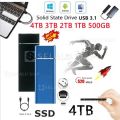 Mini Portable SSD Eksternal 4TB M.2 External Mobile Solid State Drive High Speed Dengan Kapasitas 4TB Dan Kecepatan Tinggi USB 3.1 C  Terbuat Dari Aluminium Alloy Untuk Laptop Hard Drive Original for Phone/ Penyimpanan Perangkat Keras Komputer. 