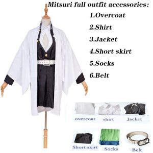 【Manila Ship】Mitsuri Costume Anime Demon Slayer Cosplay Tanjirou Kimetsu No Yaiba Kochou Clothes