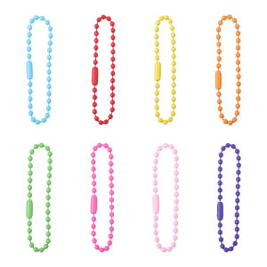 10/30Pcs 12Cm Đầy Màu Sắc Bóng Bead Chuỗi Phù Hợp móc chìa khóa/Búp Bê/Nhãn Tay Tag Kết Nối Cho Vòng tay tự làm phụ kiện làm đồ trang sức
