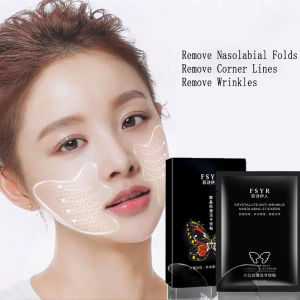 Romyse 5 Pair Gel Anti-wrinkle Patch Face Care Mask Frown Lines Removal Gel Patch Nasolabial Folds Facial Forehead Anti-Wrinkle Mask Anti-Aging Eye Sticker