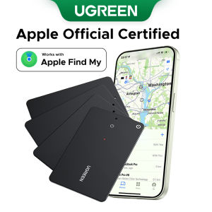 UGREEN iOS Smart Finder Tracker FMN Anti-lost Device Card-type Lithium Rechargeable FMN certified for Apple 12 Months Life Black