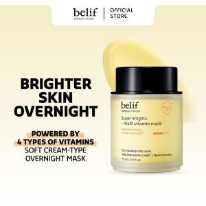 belif Super Knights - Multi Vitamin Mask 75ml - Cream-type sleeping mask vitamins & moisture for skin brightening