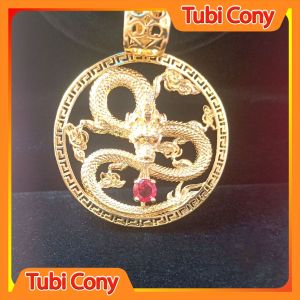 Mặt dây chuyền rồng nam kiểu tròn cao cấp phong thủy mạnh mẽ M1505-128-UA Tubi Cony