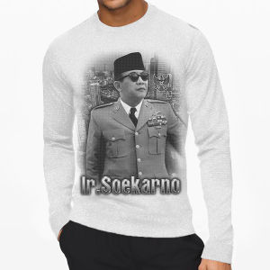 IR SOEKARNO | Kaos Lengan Panjang Pria & Wanita | Distro | Sablon | Murah | Produk Lokal | CIAO.ID