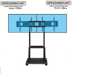 SG stock 2 to 9 monitor floor stand SPEEDMOUNT small TV touchscreen mobile cart