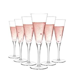 Combo 6 Ly uống rượu vang trắng champagne cao cấp Dáng Vline 150 ML sang trọng