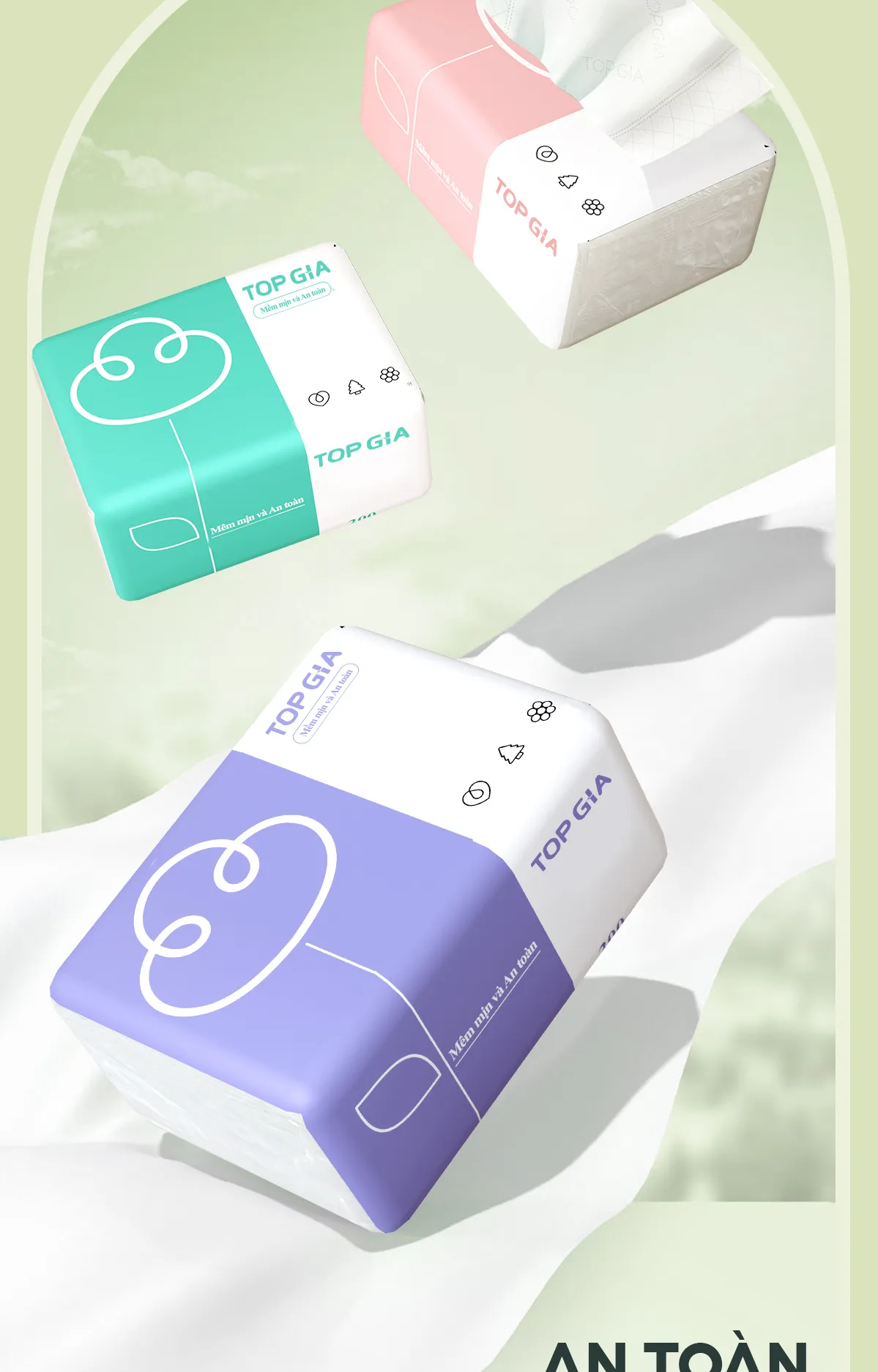 Giấy ăn rút thùng 30 gói Top Gia