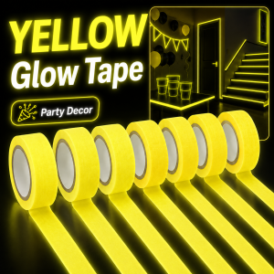 🔥SG STOCK🔥 UV Reactive Fluorescent Neon Gaffer Tape Black Light Glow In The Dark Tape for Wedding Party Home DIY Decoration