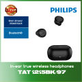 Philips In-ear true wireless headphones (Black) TAT1215BK/97 WITH 1 YEAR WARRANTY. 