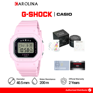 Jam Tangan Wanita Casio G-Shock X ITZY GMD-S5610IT-4B Black Dial Light Pink Resin Band