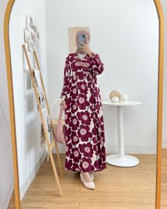 Gamis Rayon motif / homedress Rayon / gamis wanita motif / gamis Rayon motif/ Dress Rayon / Gamis Wanita / Gamis wanita LD105