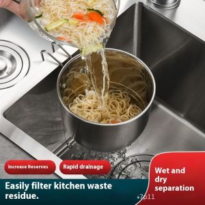 YONUO Treo thép không gỉ lưới ráo nước lưới lọc rác giá lưu trữ nhà bếp chống chặn Artifact