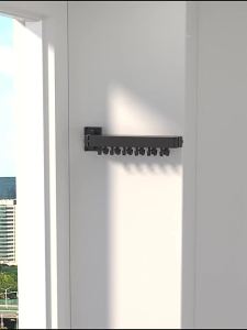 【eoxjk】ติดผนังพับราวตากผ้าหดในร่มกลางแจ้งประหยัดพื้นที่อลูมิเนียมซักรีดแขวนผ้าราว