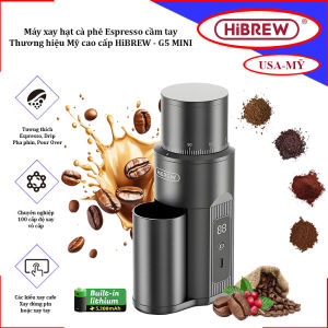 [NEW] - Máy xay hạt cà phê Espresso cầm tay dùng pin. Thương hiệu Mỹ cao cấp HiBREW - G5 MINI