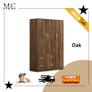 🔥【LOCAL SELLER】🔥 OAK 3 DOOR OPEN WARDROBE (FREE DELIVERY & INSTALLATION)