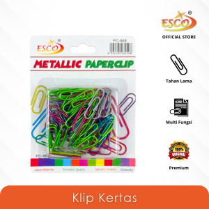 ESCO Klip Kertas / Penjepit Kertas / Metallic Paper Clip PC-868-N