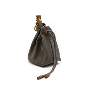 Ready-to-ship portabledog snack bag Outdoor drawstring canvas dog food bag Engraved Dog Supplies LOGO