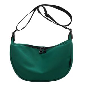 CATHERINE BAGS#2837 Korean nylon crescent-shaped crossbody sling bag for Women featuring an adjustable shoulder strap