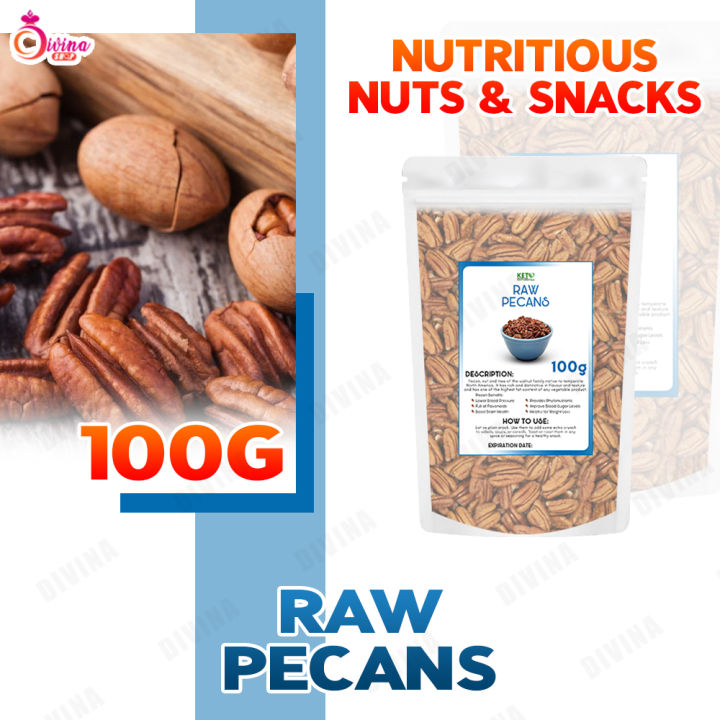 Raw Pecans 100g Keto Diet Super Food Low Carb Nutritious Nuts Healthy