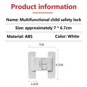 5pcs Refrigerator Door Lock Child Safety Refrigerator Lock Baby Anti-Pinch Hand Belt Plastic Cabinet Lock