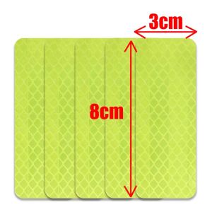 10PCS Magnetic Reflective Sticker Car Door Warning Strip Safety Decal Night High Visibility Tape Anti Collision Guard Auto Reflector