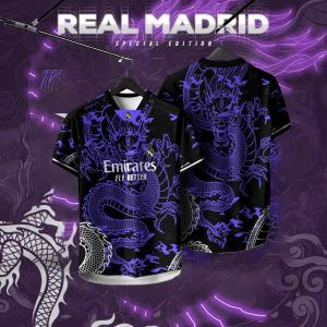 EvoNova DJ Sport Jersey FOOTBALL Real Madrid Ltd. Ed. / Size: XXS-6XL / Baju Jersi Bola Sepak Lengan Pendek / SOCCER CLUB FOOTBA