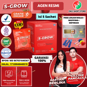 Peninggi Badan S GROW Susu Suplemen Herbal Vitamin Penambah Tinggi Badan Remaja Dewasa Paket A1