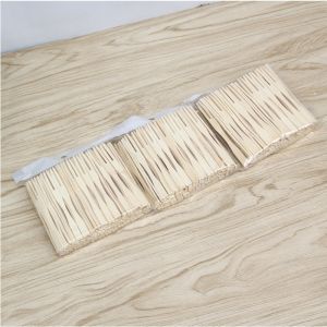 600pcs Bamboo Mini Fork Disposables Bamboo Fork for Siomai Takoyaki Fruitpick Pica-pica Fishball