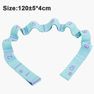 Extra Long 10 Grids Yoga Pilates Exercise Stretching Band Training Resistance Band Latin Dance 弹力带