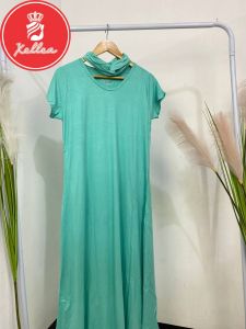 Kaos Homedress Rgb Semata Kaki Set Bandana Busui Friendly Terbaru Spandek Premium Trendy Bahan Halus Tebal Adem Jahitan Rapi Berkualitas - XELLEA