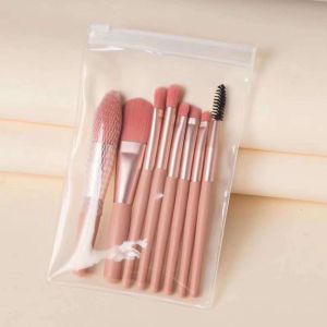 MALL - Kuas Set 8Pcs Free Pounch Brush Make Up Kosmetic Mini Travel Beauty Brusher TMW02