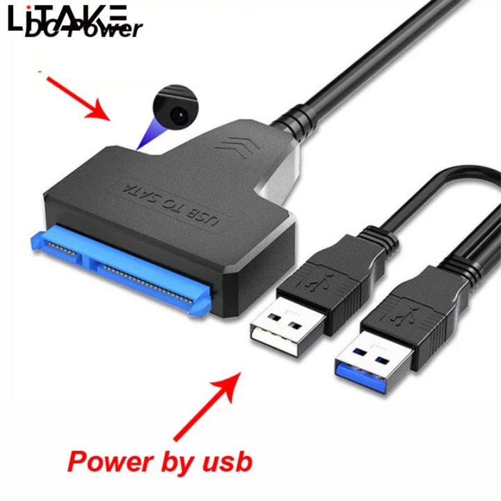 SATA To USB Type-A Hard Drive Cable 5Gbps External Hard Drive Cable
