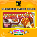 Spanduk Banner Jualan Corndog Mozarella Simple 100x50 c m / spanduk makanan & cemilan / bisa cod. 